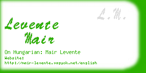 levente mair business card